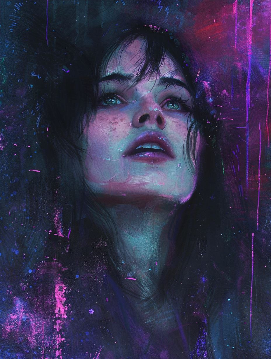 Neon Ethereal Portrait Study - Image 4