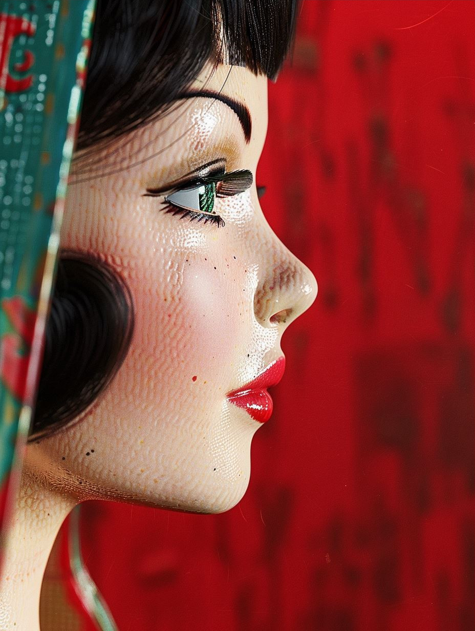 Vintage Ceramic Mosaic Portrait - Image 3