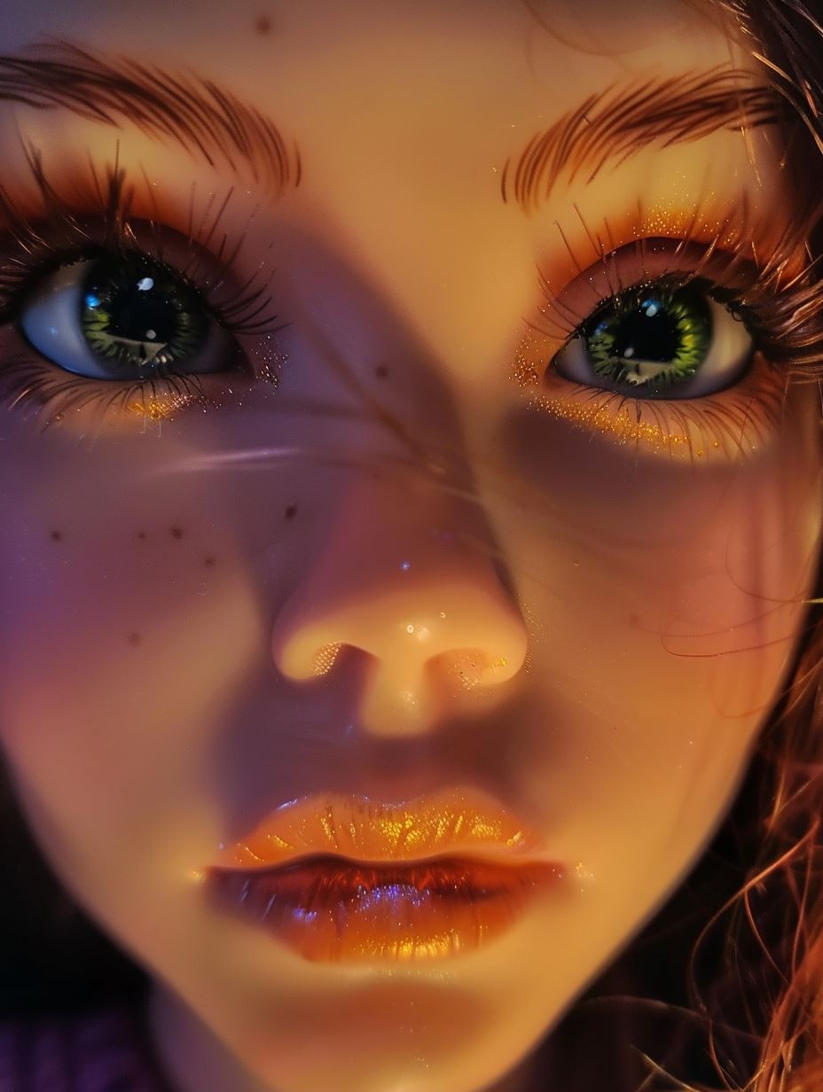 Ethereal Golden Hour Gaze - Image 1