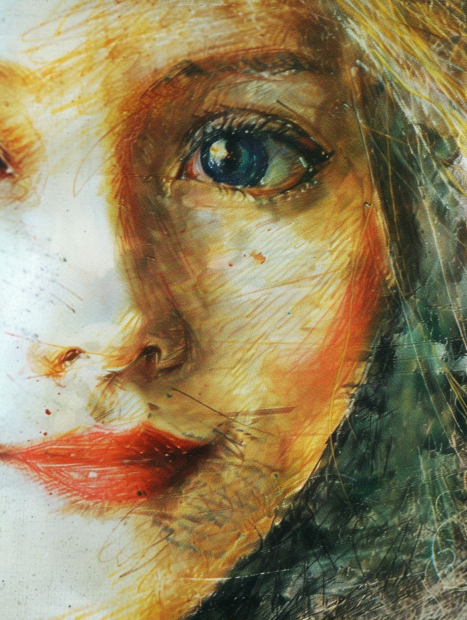 Soulful Gazes in Mixed Media - Image 1