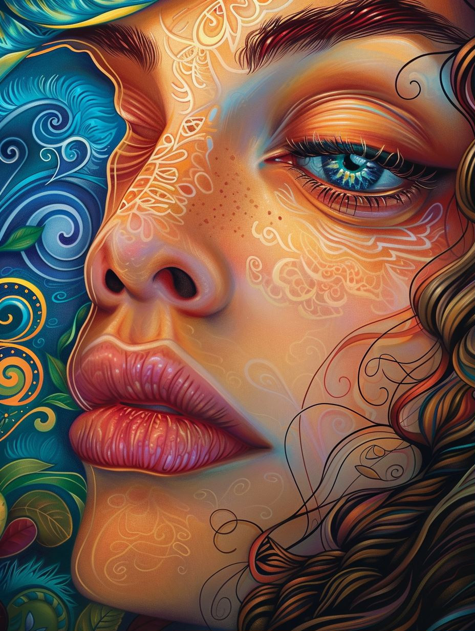 Ethereal Swirls of Feminine Grace - Image 1
