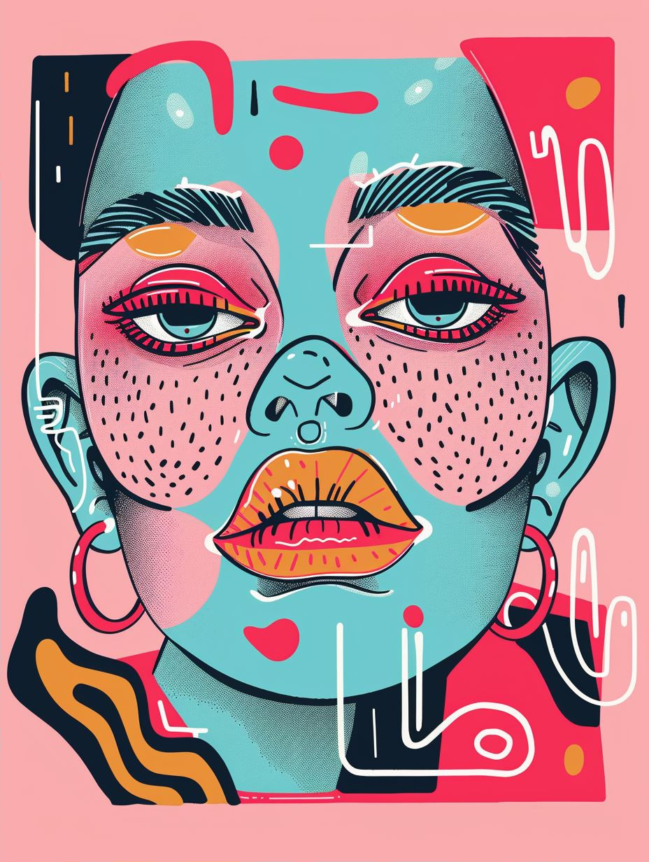 Vibrant Neo-Pop Portrait Studies - Image 2