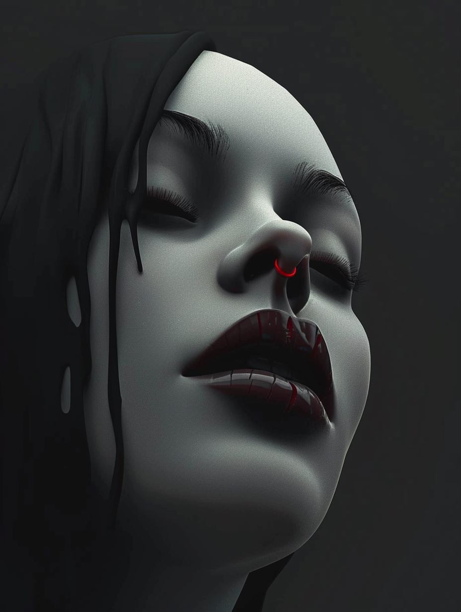 Dark Surrealism: Digital Portraits of Gothic Beauty - Image 1