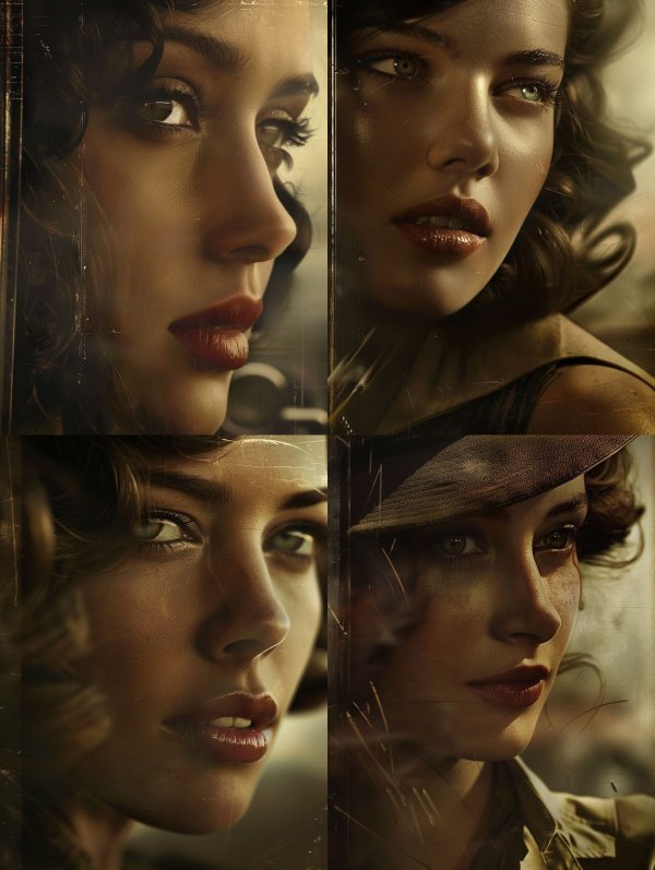 Vintage Cinematic Gaze Portrait