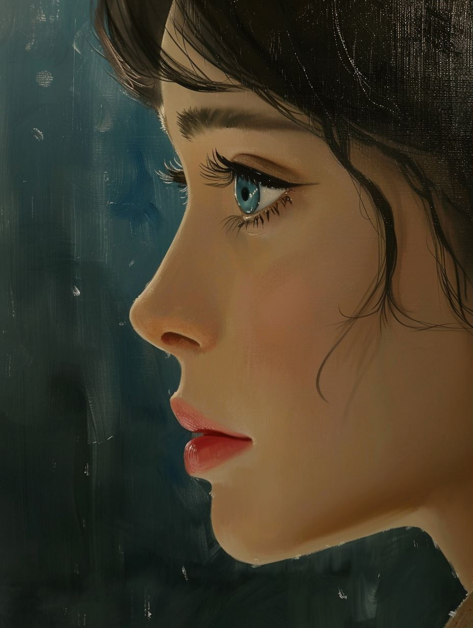 Ethereal Gazes in Oil - Image 1