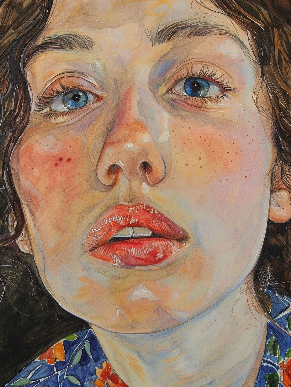Ethereal Gaze in Floral Bloom - Image 2