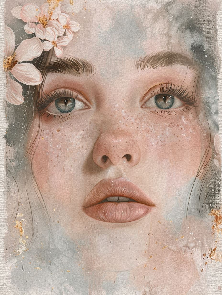 Ethereal Gilded Dream Portrait - Image 3