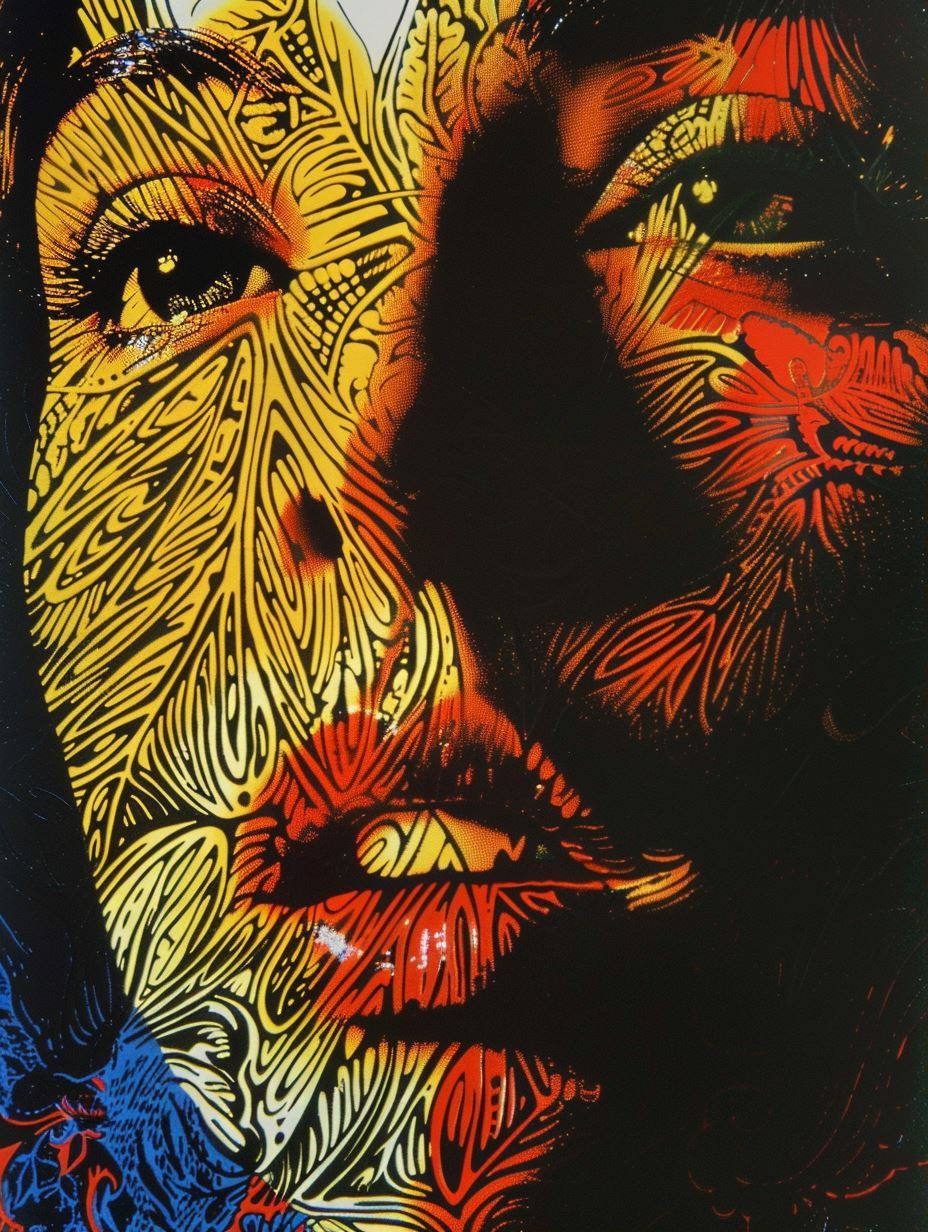 Psychedelic Tribal Portrait - Image 1