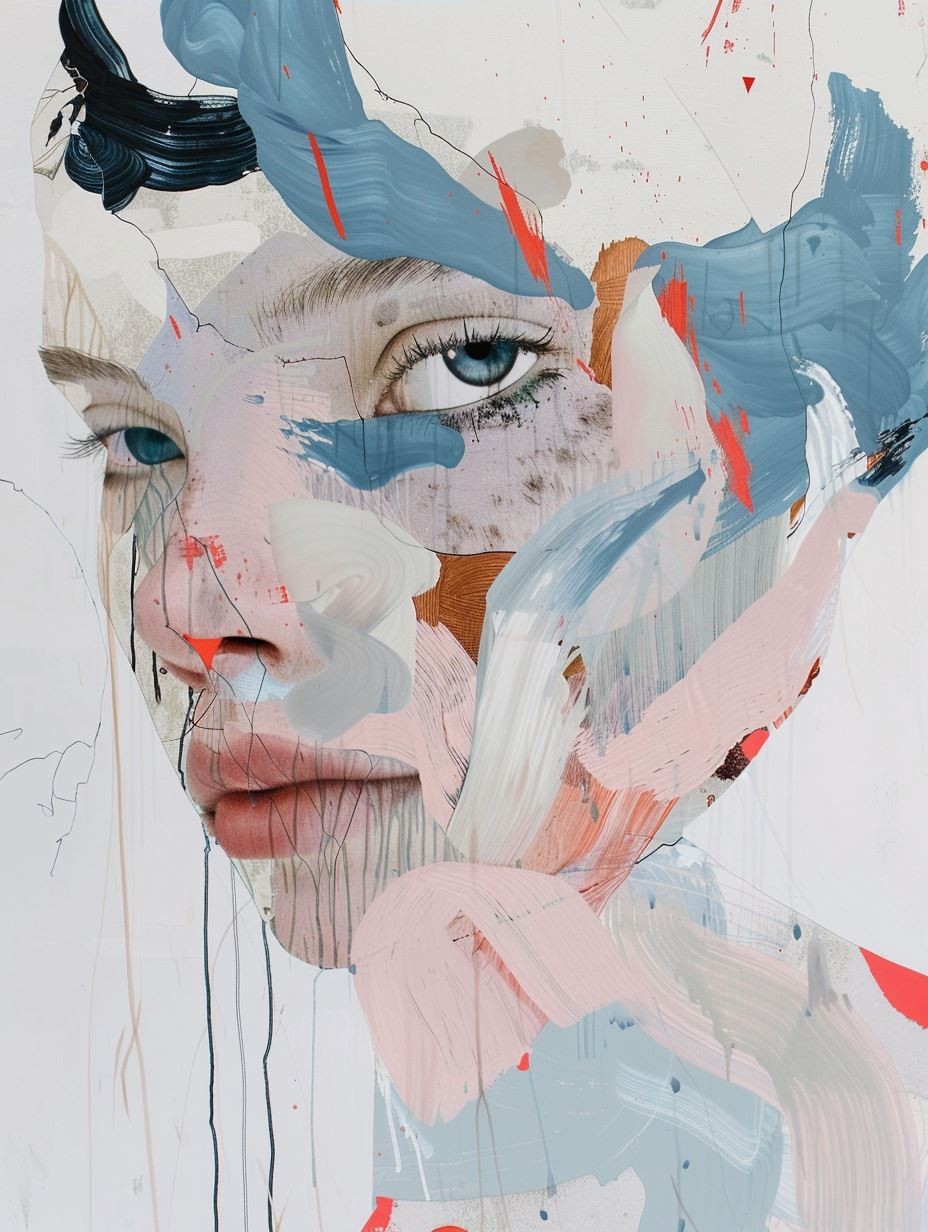 Fragmented Soul Abstract Portrait - Image 3
