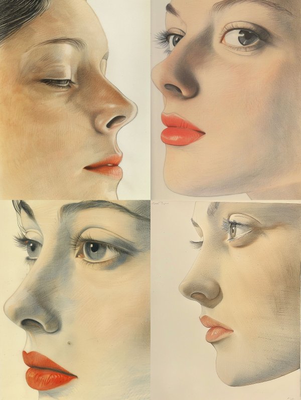 Ethereal Gazes in Colored Pencil