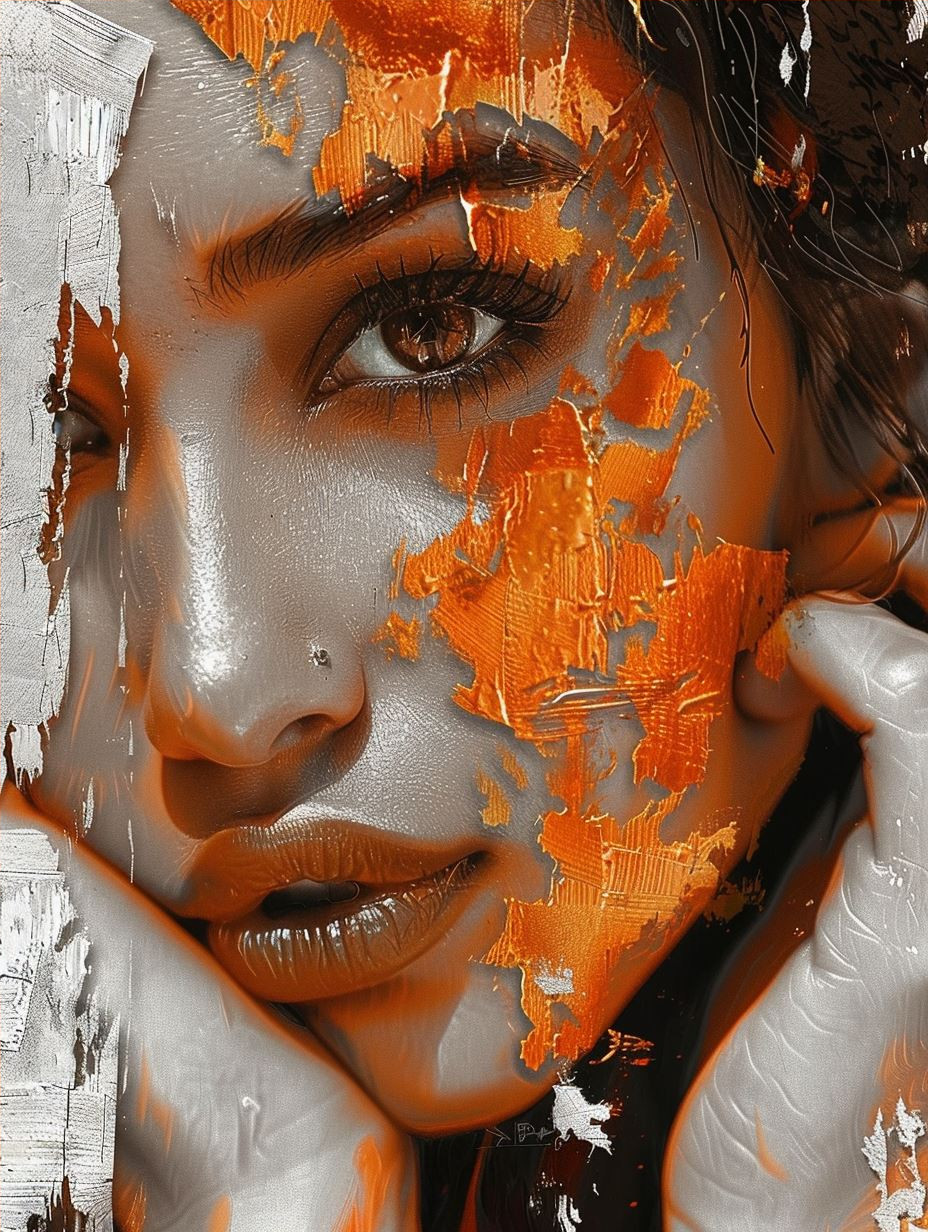 Amber Textures and Ethereal Gaze - Image 4