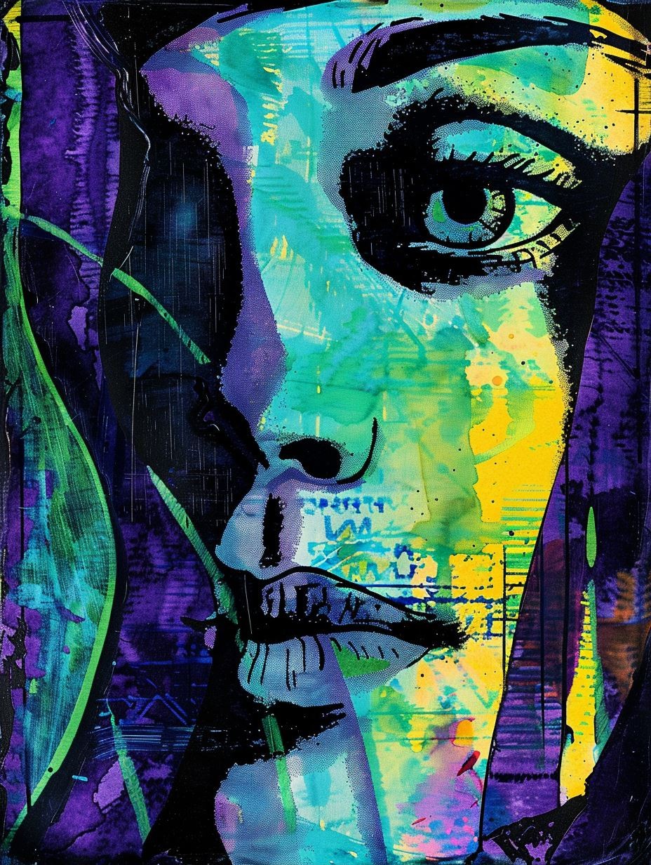 Neon Psyche Portrait - Image 1