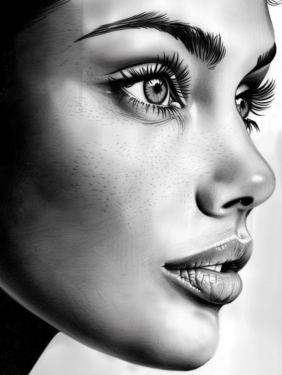 Ethereal Gazes in Monochrome - Image 2