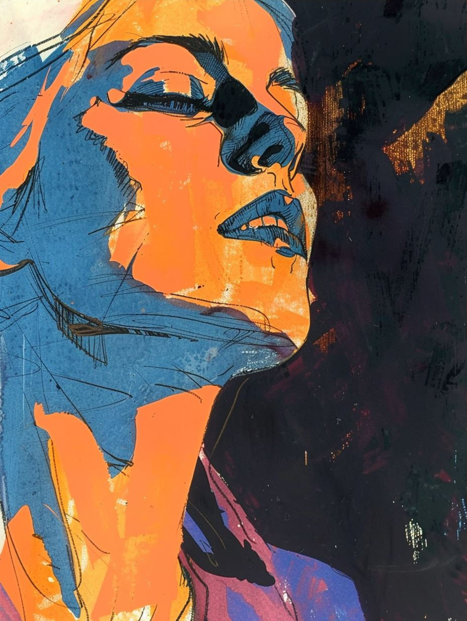 Vibrant Shadow Portrait - Image 3