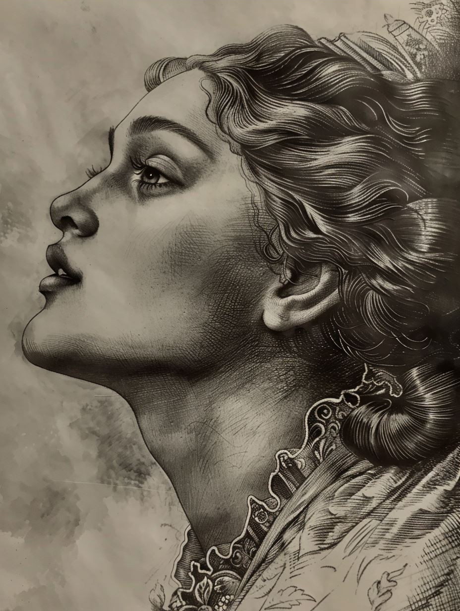 Melancholic Charcoal Portrait Studies - Image 4