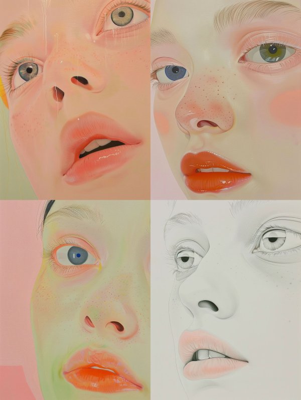 Fragmented Gaze: A Study in Color