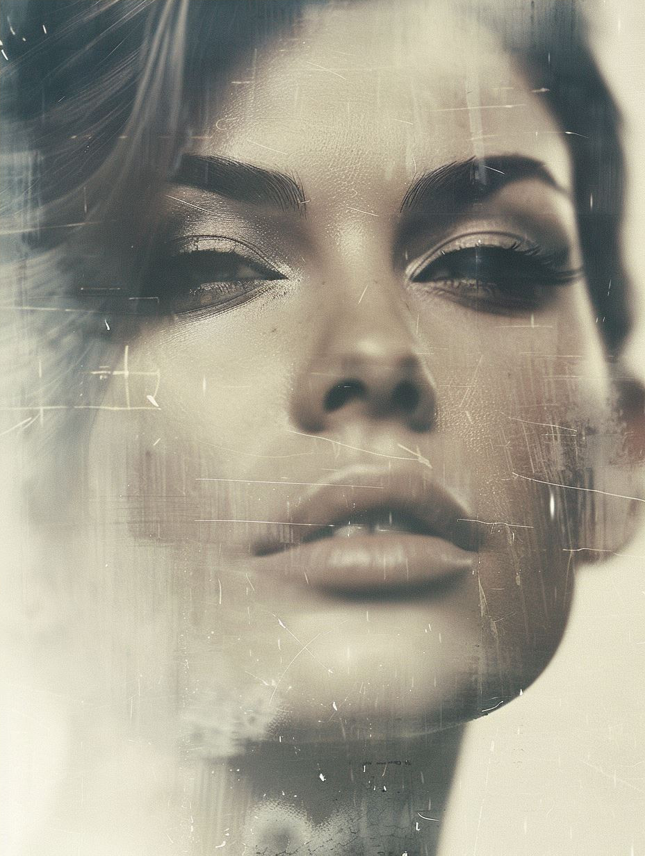 Vintage Cinematic Glass Portrait - Image 4