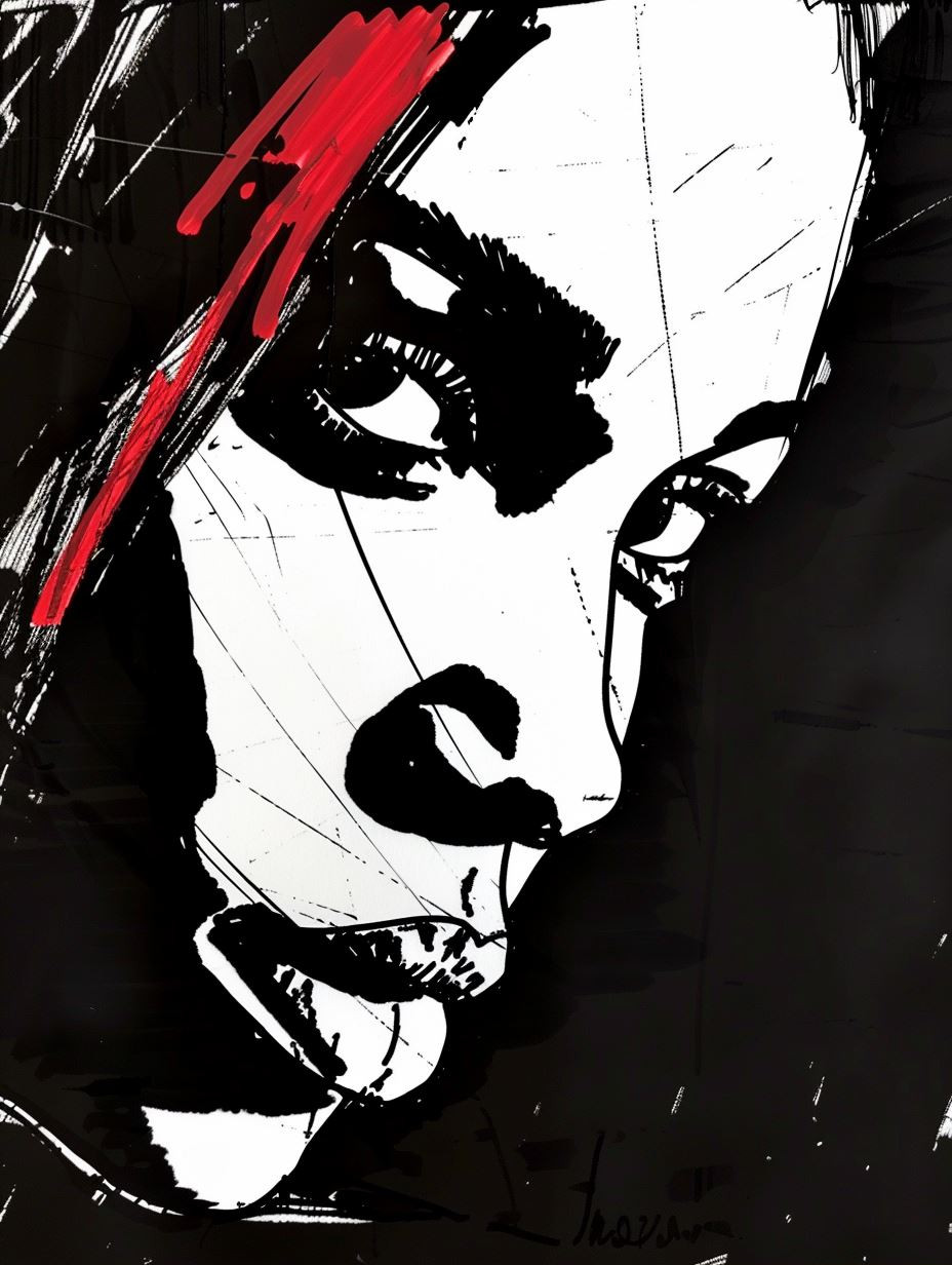 Crimson Ink Contrast - Image 1