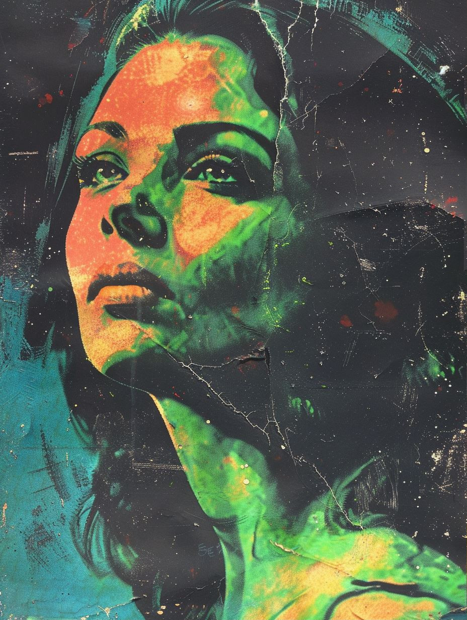 Neon Visions: A Four-Panel Portrait - Image 1