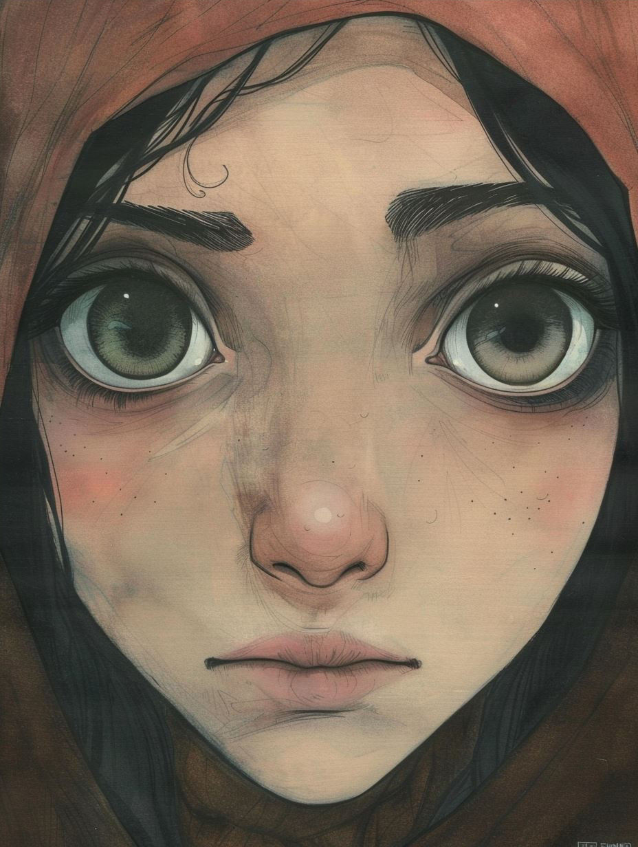 Ethereal Gaze with Soft Freckles - Image 4