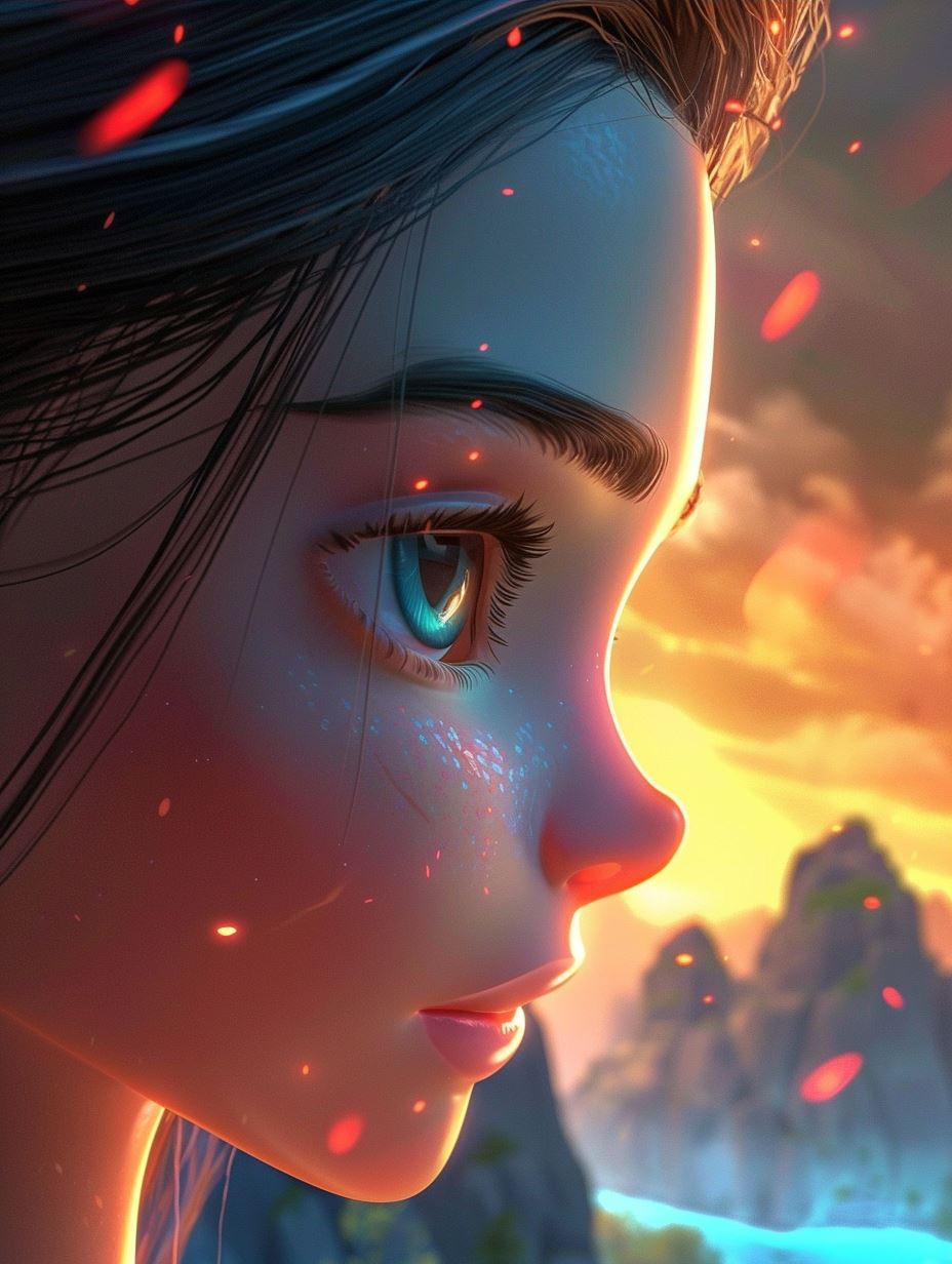 Vibrant Ethereal Portrait Study - Image 3