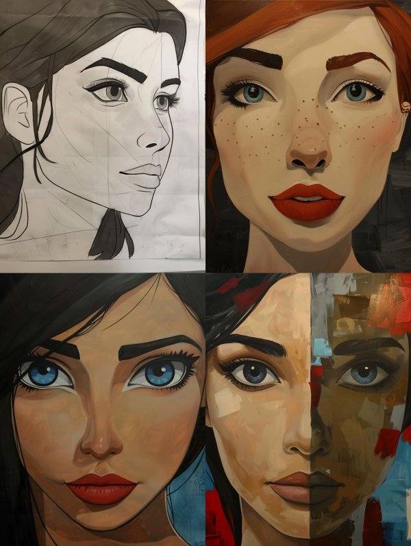 Evolution of a Digital Portrait Study 1