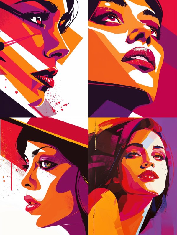 Vibrant Spectrum of Modern Feminine Portraits