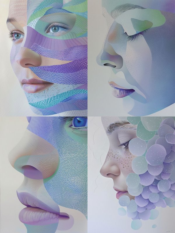 Fragmented Visions of a Dreamy Face
