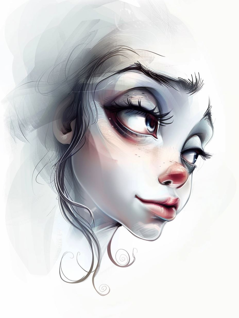 Melancholy Gaze of Ethereal Innocence - Image 2