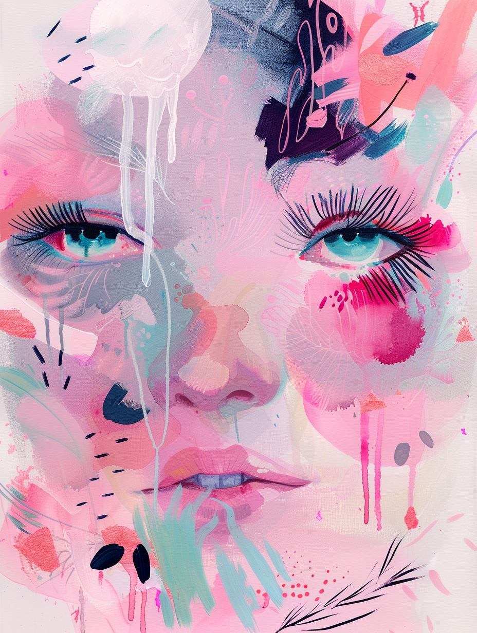 Abstract Pastel Portraits of Ethereal Faces - Image 3