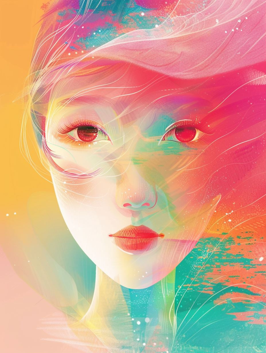 Vibrant Ethereal Watercolor Portraits - Image 1