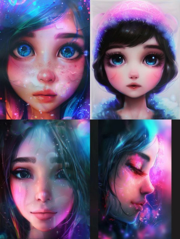 Ethereal Glow: Digital Portraits of Dreamy Girls