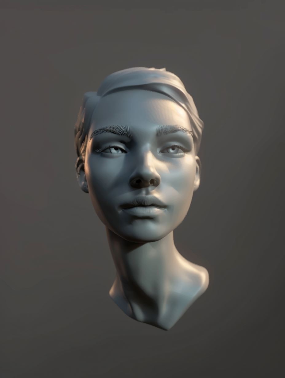 Ethereal Porcelain Digital Sculpture - Image 3