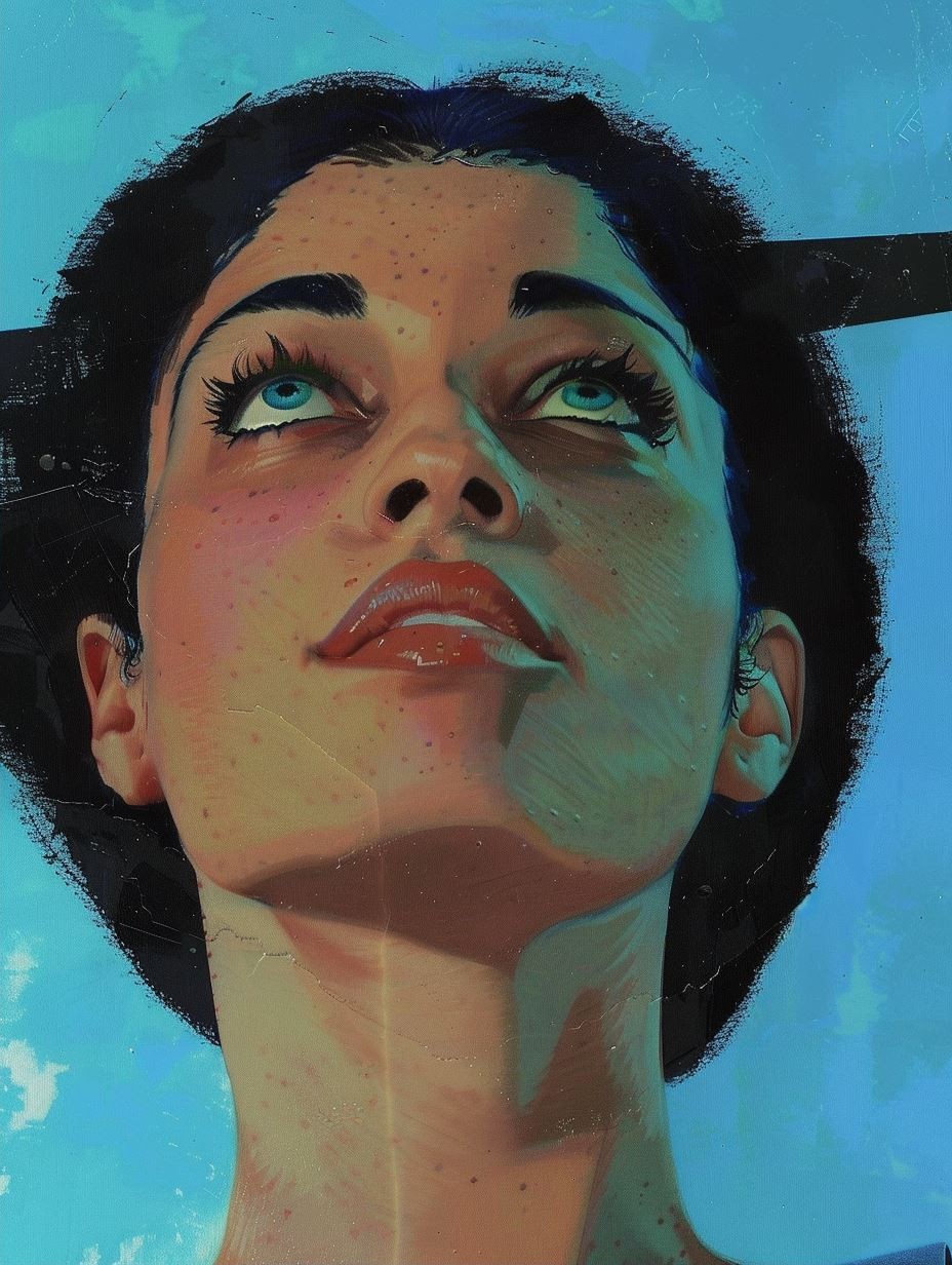 Neon Glitch Cybernetic Portrait - Image 2