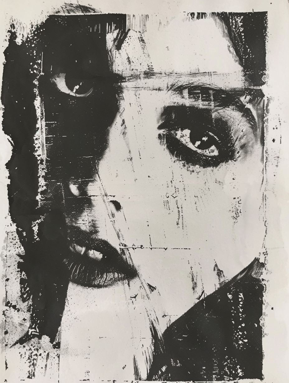 Abstract Noir Fragmented Portrait - Image 3