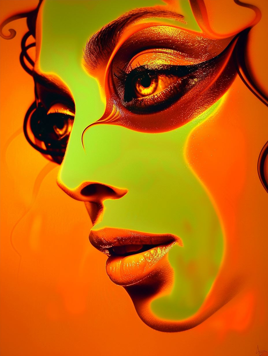 Neon Glow Cybernetic Portraits - Image 4