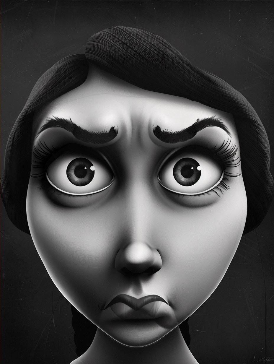 Crimson Glow Surrealist Portrait - Image 2