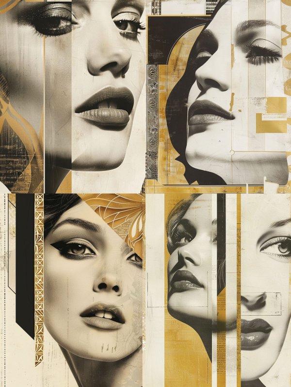 Golden Fragments of Feminine Beauty