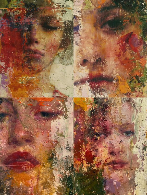 Abstract Ethereal Portrait Fragments