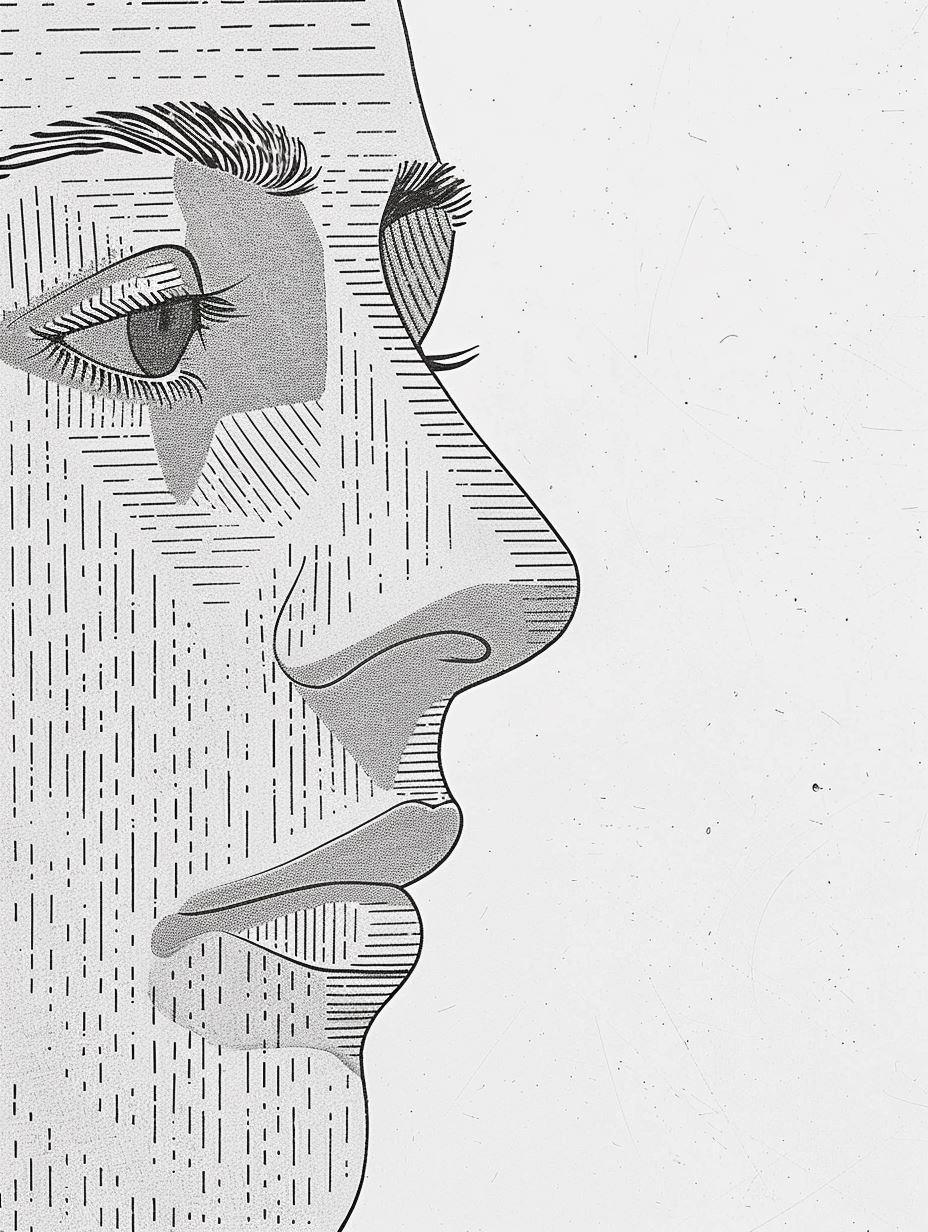 Fragmented Portraits in Linear Art - Image 2