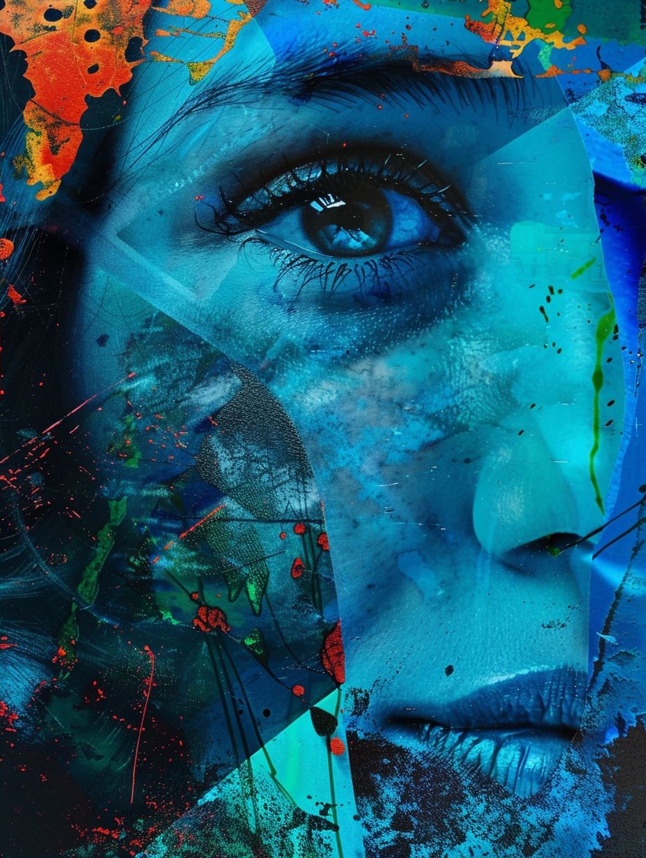 Fractured Neon Soul Portrait - Image 2