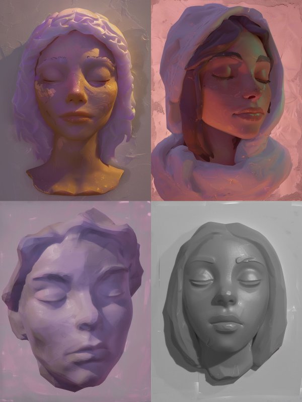Serene Visions: Digital Portrait Studies