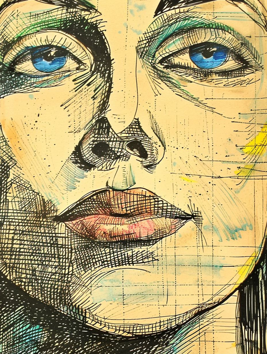 Expressive Charcoal Portrait Studies - Image 2