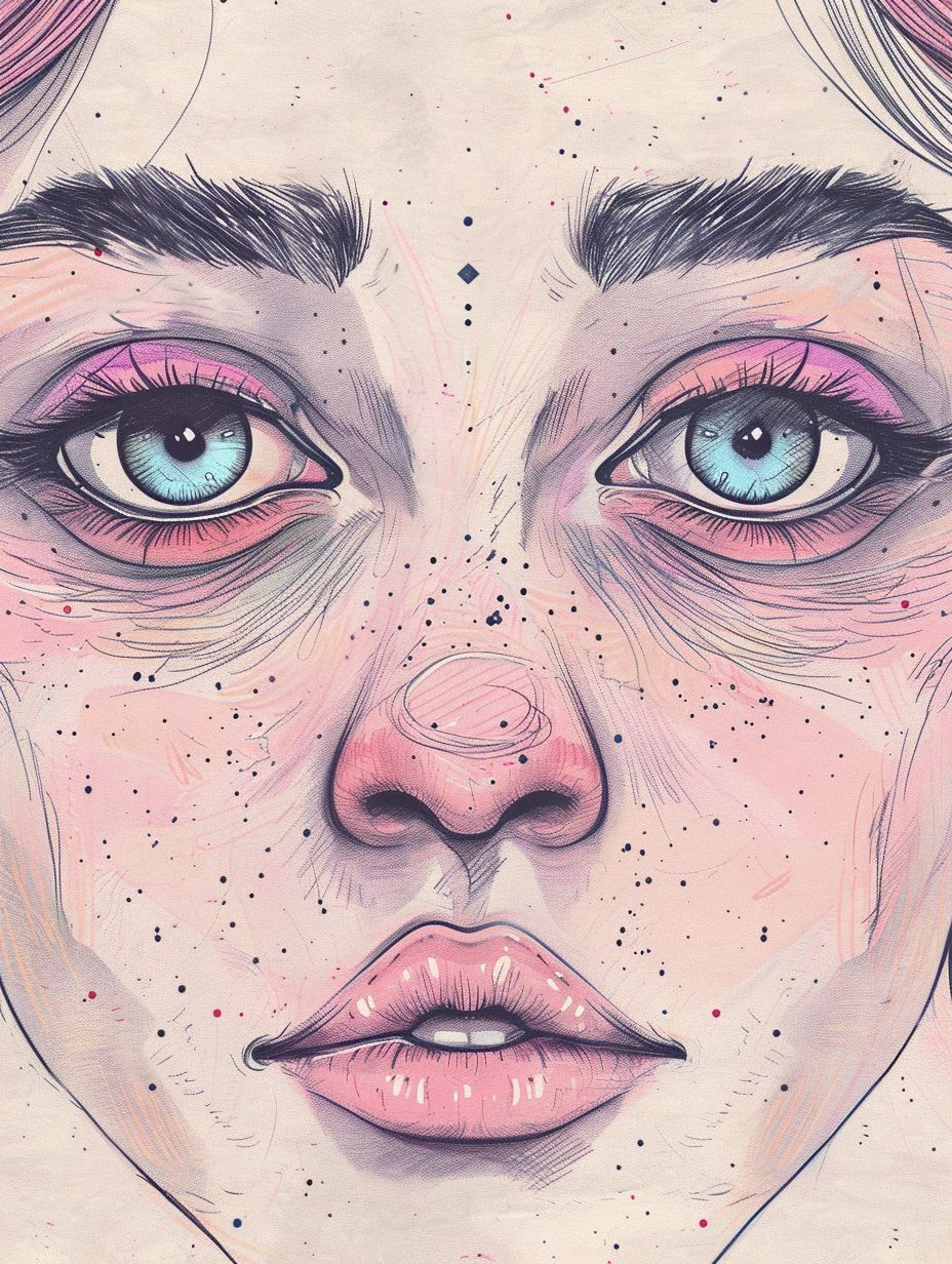 Ethereal Gaze: A Study in Pastel Portraits - Image 3