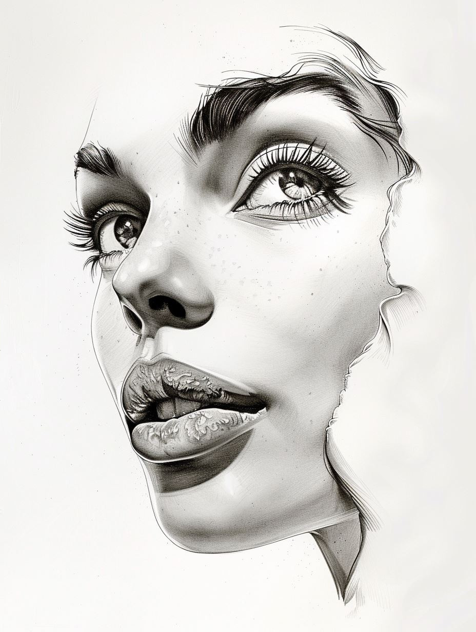 Dramatic Charcoal Portrait Studies - Image 4