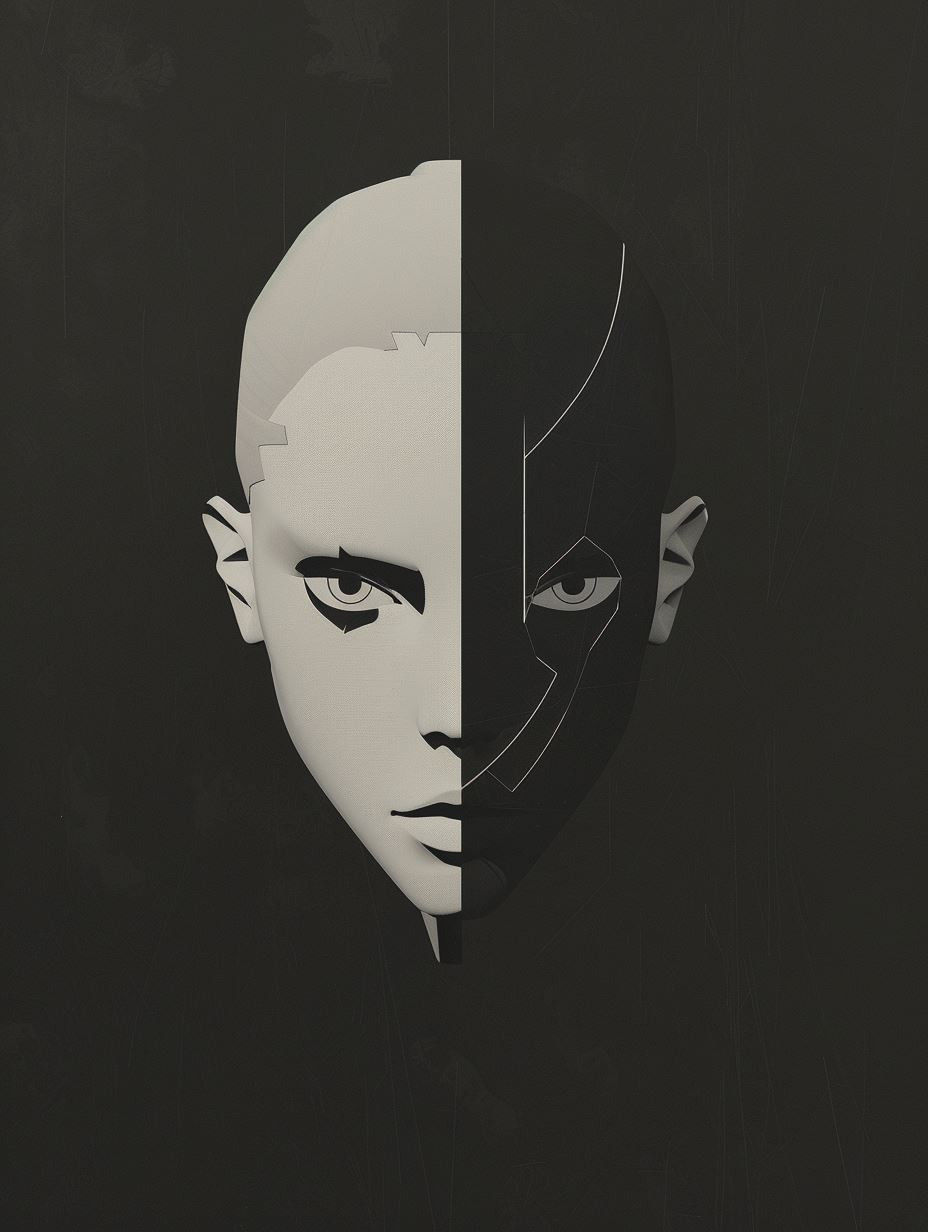 Minimalist Cybernetic Android Portrait - Image 2