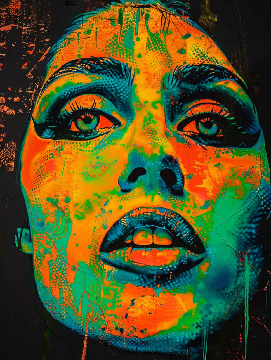 Neon Dreams: Psychedelic Portrait Series - Image 4