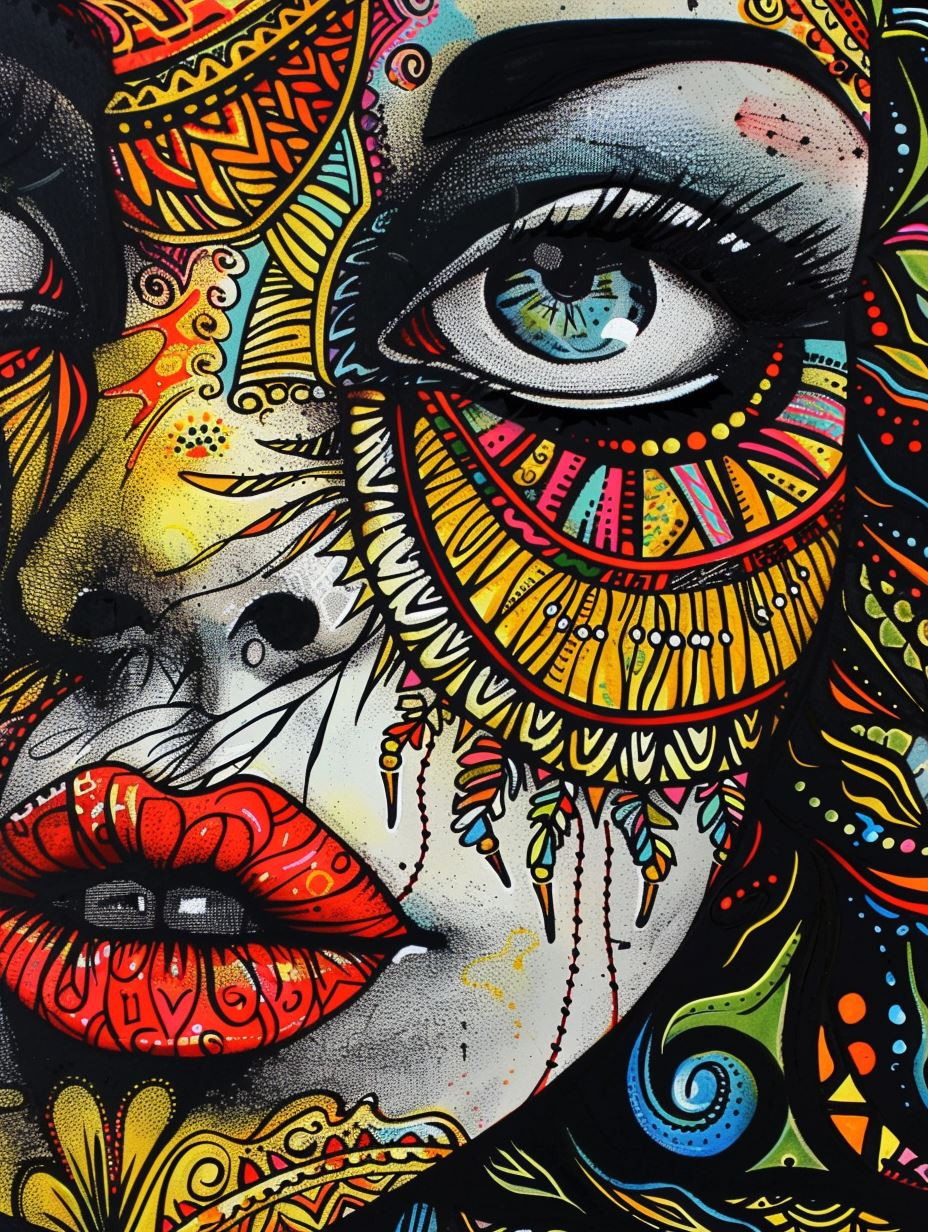 Vibrant Psychedelic Female Portraits - Image 3