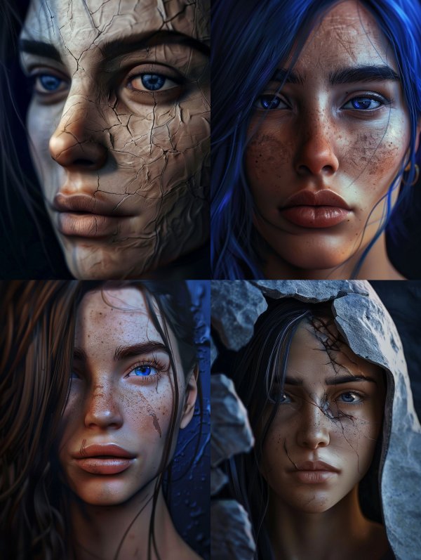 Ethereal Portraits of Cracked Beauty