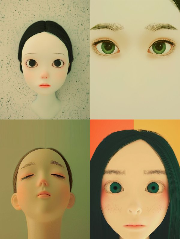 Ethereal Porcelain Doll Gaze